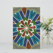 美しいトレンディーアジア繊維デザインアートプリント 便箋 (スタンド正面)