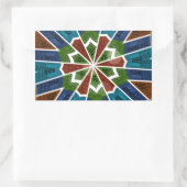 美しいトレンディーアジア繊維デザインアートプリント 長方形シール (バッグ)