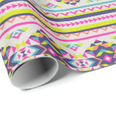 美しいトレンディーアステカインスパイアパターン ラッピングペーパー (ロールコーナー)