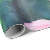 美しいトレンディーウォーターカラーピンクローズコレクション ラッピングペーパー (ロールコーナー)