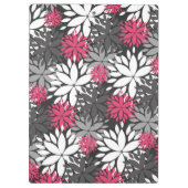 美しいトレンディーガーリーのモノグラムの花柄 クリップボード (裏面)