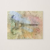 美しいトレンディーガーリーヴィンテージエッフェルタワーフランス ジグソーパズル (横)