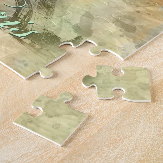 美しいトレンディーガーリーヴィンテージエッフェルタワーフランス ジグソーパズル (側面)