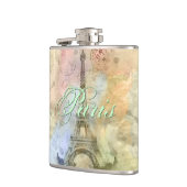 美しいトレンディーガーリーヴィンテージエッフェルタワーフランス フラスク (左)