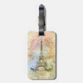 美しいトレンディーガーリーヴィンテージエッフェルタワーフランス ラゲッジタグ (裏面縦)