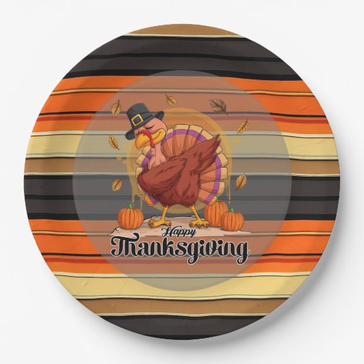 美しいトレンディーサンクスギビング秋コレクション ペーパープレート (正面)