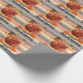 美しいトレンディーサンクスギビング秋コレクション ラッピングペーパー (角)