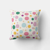 美しいトレンディーシンプルカラフル水玉模様パターン クッション (裏面)