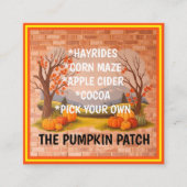 美しいトレンディーハッピーサンクスギビング秋 スクエア名刺 (正面)