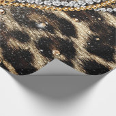 美しいトレンディーヒョウフェイクアニマルプリント ラッピングペーパー (角)