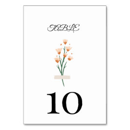 美しいトレンディーピンクウォーターカラーワイルドフラワー テーブルナンバー