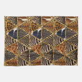 美しいトレンディーフェイク三角獣毛プリント キッチンタオル (横)