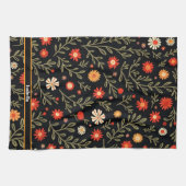 美しいトレンディーヴィンテージフローラコレクション キッチンタオル (横)