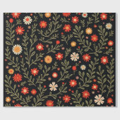 美しいトレンディーヴィンテージフローラコレクション ラッピングペーパー (フラット)