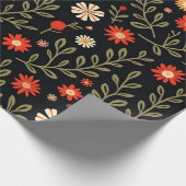 美しいトレンディーヴィンテージフローラコレクション ラッピングペーパー (角)