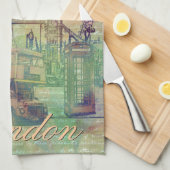 美しいトレンディーヴィンテージロンドンランドマークス キッチンタオル (四つ折り)