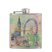 美しいトレンディーヴィンテージロンドンランドマークス フラスク (正面)