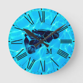 美しいトレンド双眼鏡スポーツ愛好家 ラウンド壁時計