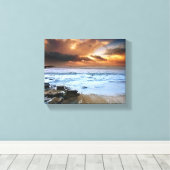 美しいトロピカルアイランドウォールキャンバスアート キャンバスプリント (インサイチュ (ウッドフロア))