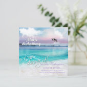 美しいトロピカルオーシャンの日の出 招待状 (スタンド正面)