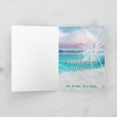 美しいトロピカルオーシャンサンライズ　ありがとうございます サンキューカード (内部)