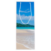 美しいトロピカルデスティネーション風光明媚なビーチ応援 ワインギフトバッグ (裏面)