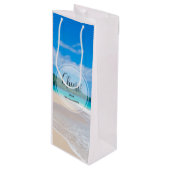 美しいトロピカルデスティネーション風光明媚なビーチ応援 ワインギフトバッグ (正面アングル)