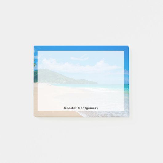 美しいトロピカルデスティネーション風光明媚なビーチ ポストイット (正面)