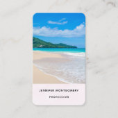 美しいトロピカルデスティネーション風光明媚なビーチ 名刺 (正面)