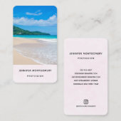 美しいトロピカルデスティネーション風光明媚なビーチ 名刺 (正面/裏面)