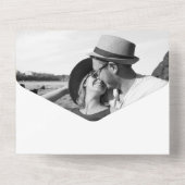 美しいトロピカルハイビスカス結婚式招待状 オールインワン招待状 (裏面)