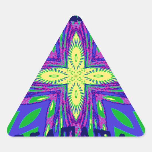 美しいトロピカルハクナマタタカンガのアートワーク。 三角形シール (正面)