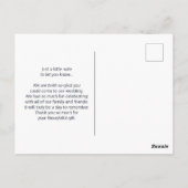 美しいトロピカルビーチとローボートサンキュー ポストカード (裏面)