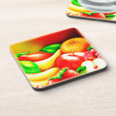 美しいトロピカルフ絵画ルーツ。買今 コースター (左側)