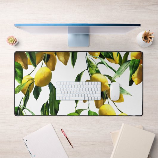 美しいトロピカルレモンデザイン – デスクマット (オフィス1)