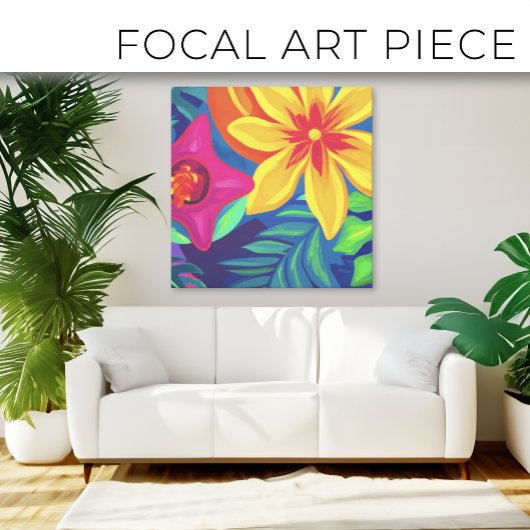 美しいトロピカル絵画フローラの芸術 キャンバスプリント