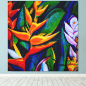 美しいトロピ絵画カルフローラのアートカンバスpri キャンバスプリント (インサイチュ (ウッドフロア))