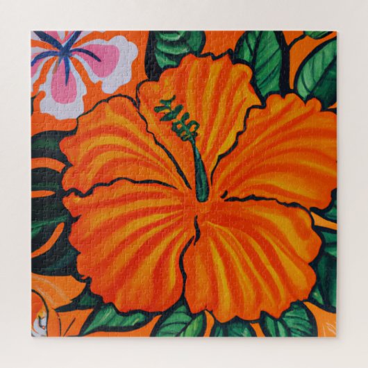 美しいトロピ絵画カルフローラのアートカンバスpri ジグソーパズル (縦)