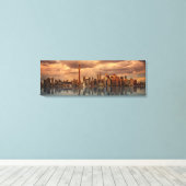 美しいトロント，オンタリオ，カナダの水の上 キャンバスプリント (インサイチュ (ウッドフロア))