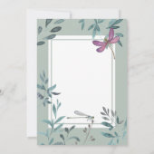 美しいトンボとガーデン結婚グリーンズ 招待状 (裏面)