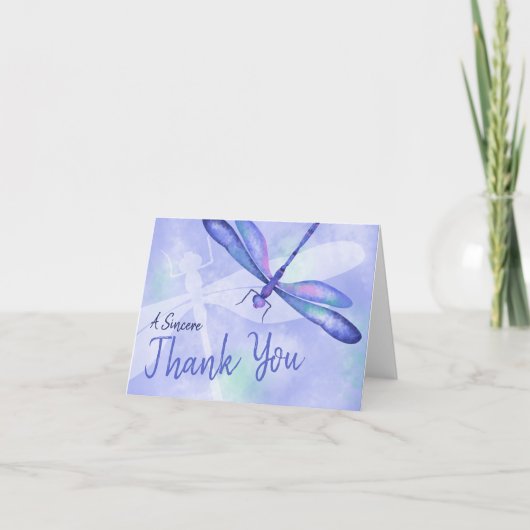 美しいトンボの感謝カード サンキューカード (正面)