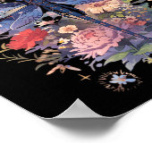 美しいトンボの水の色アート昆虫の恋人 ポスター (角)