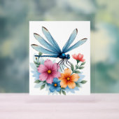 美しいトンボの水の色アート昆虫の恋人Ea アクリルサイン (ニュートラル)