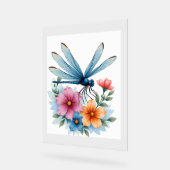 美しいトンボの水の色アート昆虫の恋人Ea アクリルサイン (傾斜)