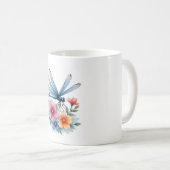 美しいトンボの水の色アート昆虫の恋人Ea コーヒーマグカップ (正面右)