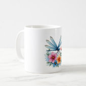 美しいトンボの水の色アート昆虫の恋人Ea コーヒーマグカップ (正面左)