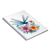 美しいトンボの水の色アート昆虫の恋人Ea ノートブック (右側)
