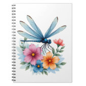 美しいトンボの水の色アート昆虫の恋人Ea ノートブック (正面)