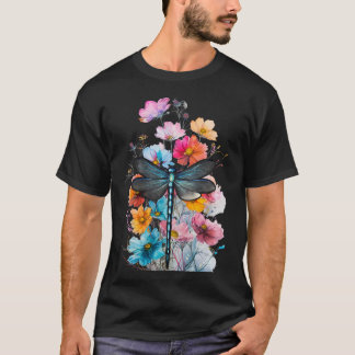 美しいトンボの水の色アート昆虫の恋人Ea Tシャツ