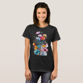 美しいトンボの水の色アート昆虫の恋人Ea Tシャツ (正面フル)